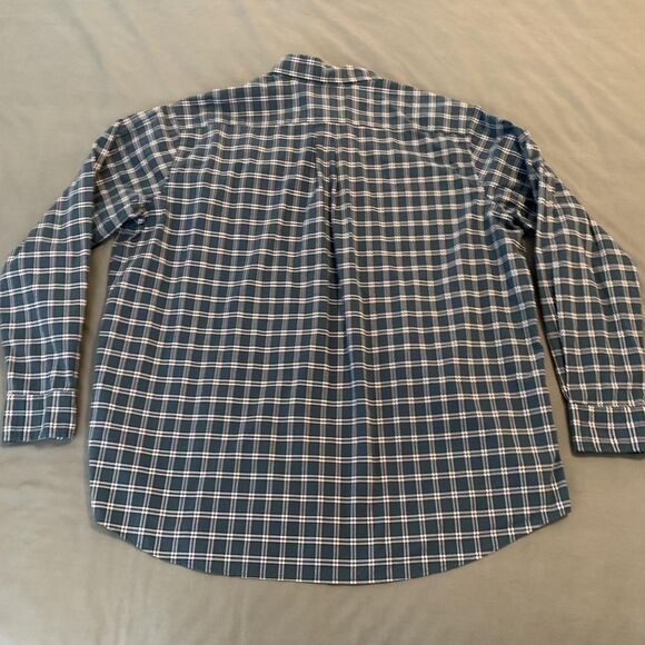 Members Mark Shirt Mens 2XL Blue Plaid Cotton Poplin Button Down Long Sleeve - Picture 5 of 6